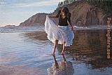 Steve Hanks Reflecting on Indian Beach painting